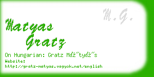 matyas gratz business card